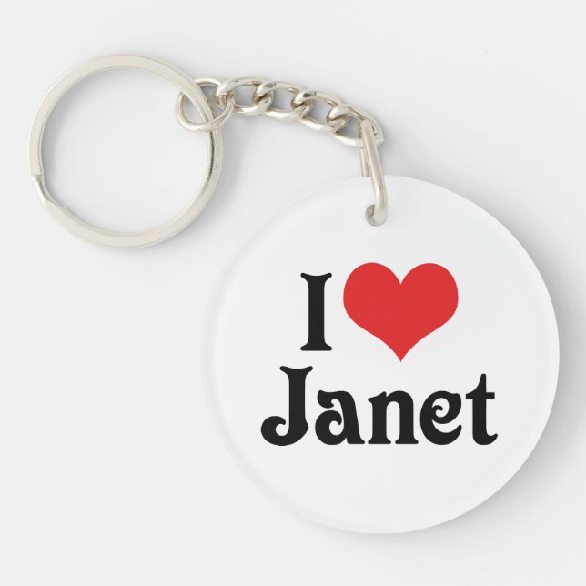 Porte-clés J'adore Janet (Devant)
