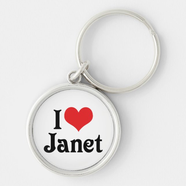 Porte-clés J'adore Janet (Devant)