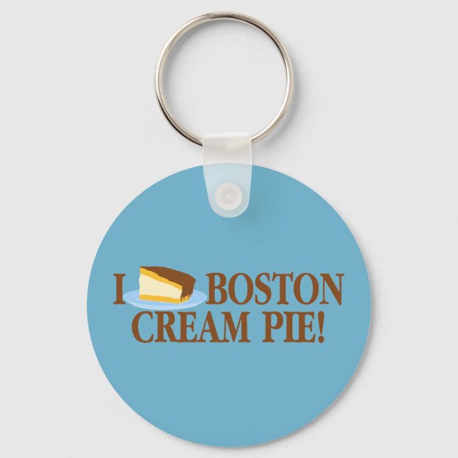 Porte-clés J'adore la tarte crème de Boston (Recto)