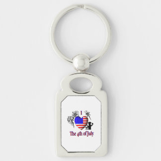 Porte-clés J'adore le 4 juillet