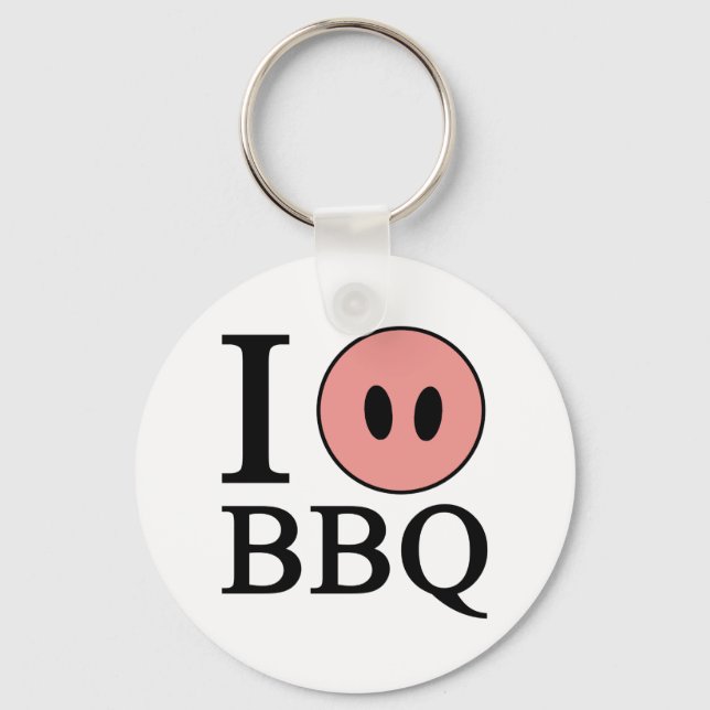 Porte-clés J'adore le barbecue (Recto)