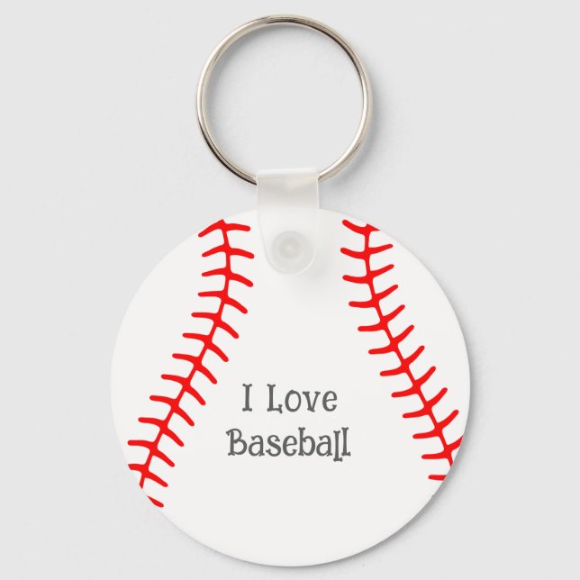 Porte-clés J'adore le baseball (Recto)