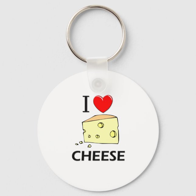 Porte-clés J'adore le fromage (Recto)