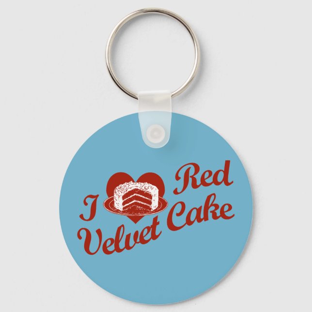 Porte-clés J'adore le gâteau Red Velvet (Recto)