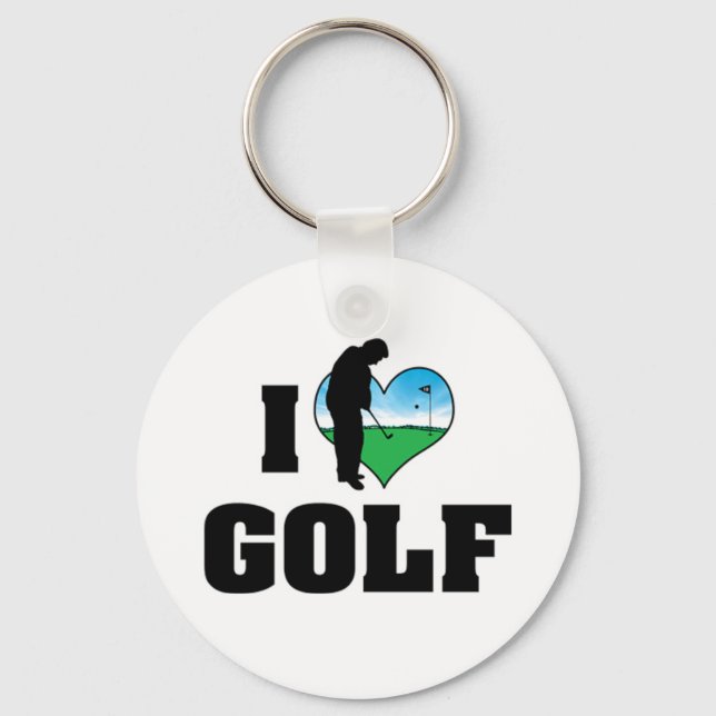 Porte-clés J'adore le Golf (Recto)