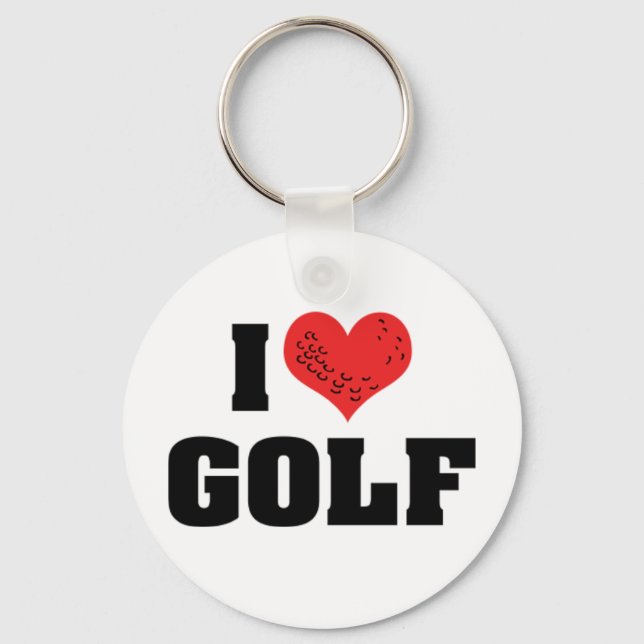 Porte-clés J'adore le Golf (Recto)