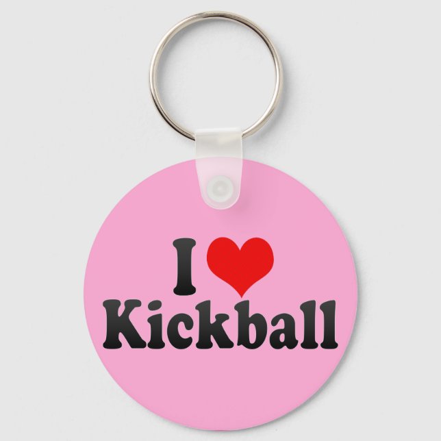 Porte-clés J'adore le kickball (Recto)