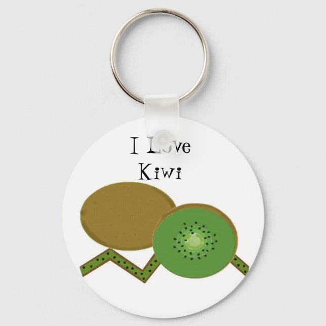 Porte-clés J'adore le kiwi (Recto)