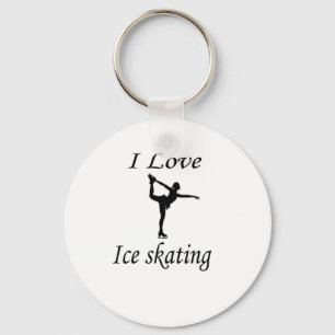 Porte-clés J'adore le patinage sur glace