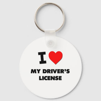 Porte-clés J'adore le permis de conduire de mon conducteur