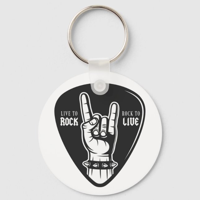 Porte-clés J'adore le rock (Recto)