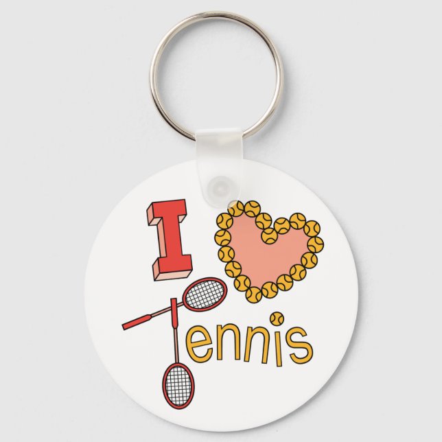 Porte-clés J'adore le tennis (Recto)