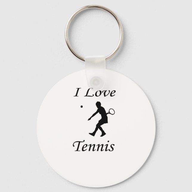 Porte-clés J'adore le tennis (Recto)