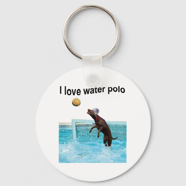 Porte-clés J'adore le water polo (Recto)