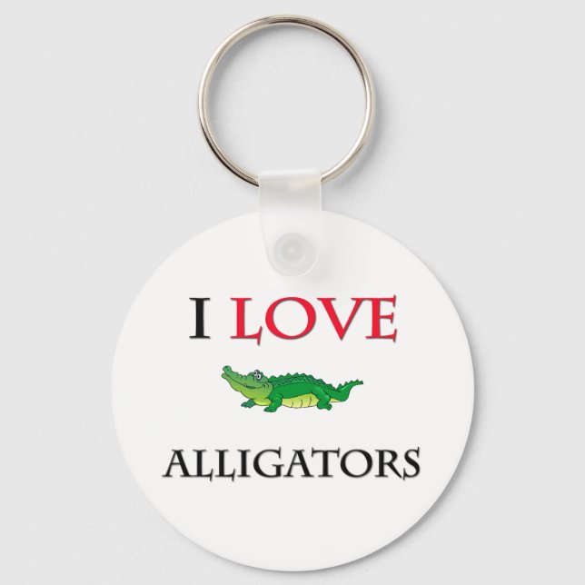 Porte-clés J'adore les alligators (Recto)