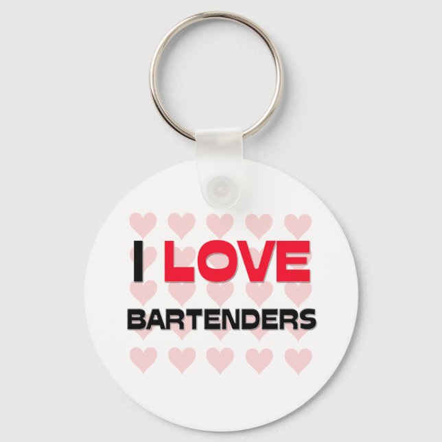 PORTE-CLÉS J'ADORE LES BARTENDERS (Recto)