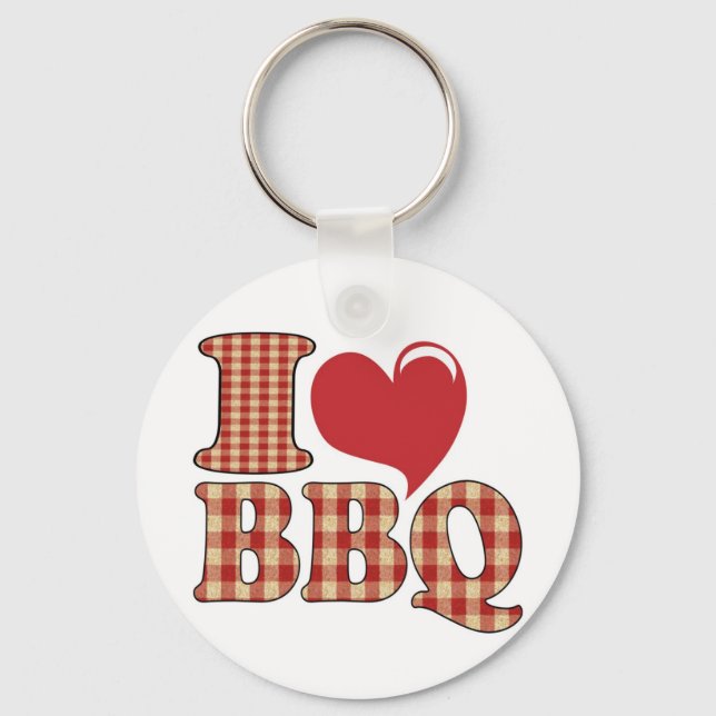 Porte-clés J'adore les BBQ (Recto)