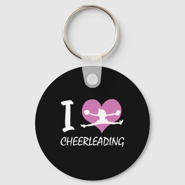 Porte-clés J'adore les cadeaux mignons de cheerleading  (Recto)