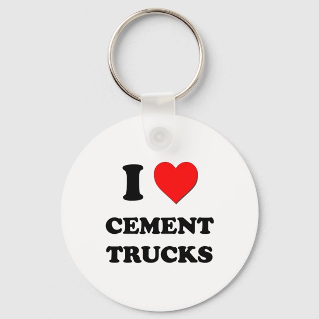 Porte-clés J'adore les camions à ciment (Recto)