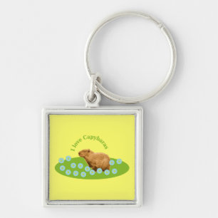 Porte-clés J'adore les capybaras