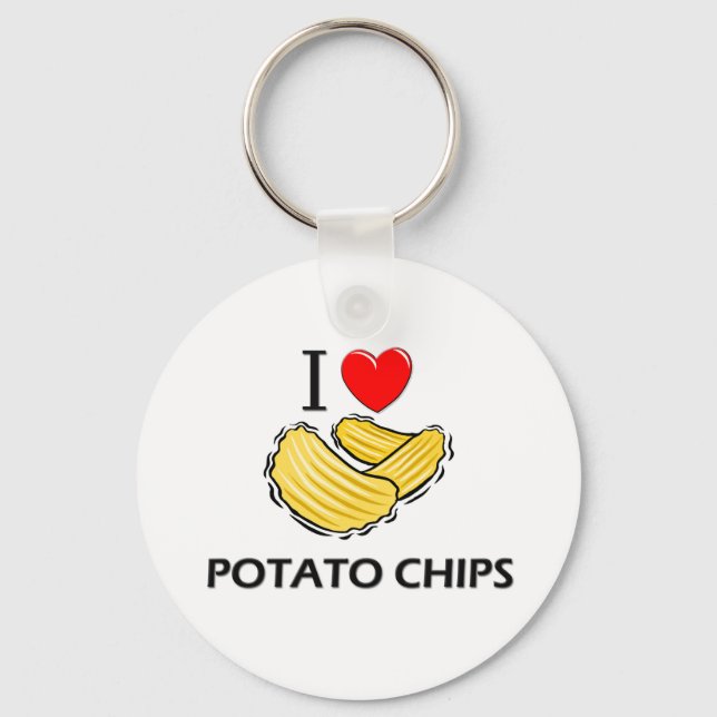 Porte-clés J'adore les chips de pommes de terre (Recto)
