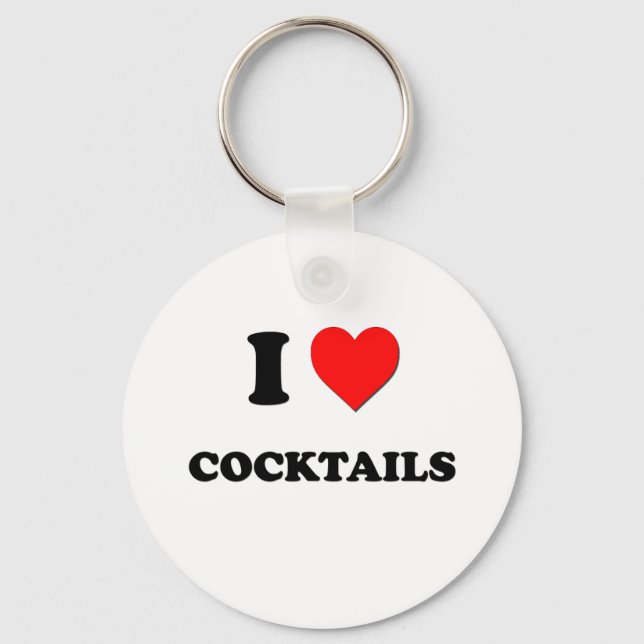 Porte-clés J'adore les cocktails (Recto)