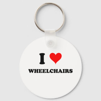 Porte-clés J'adore les fauteuils roulants