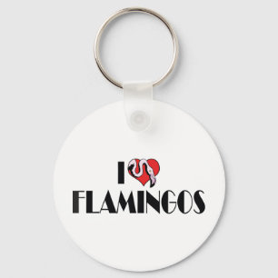 Porte-clés J'adore les flamants roses - Amoureux des flamants