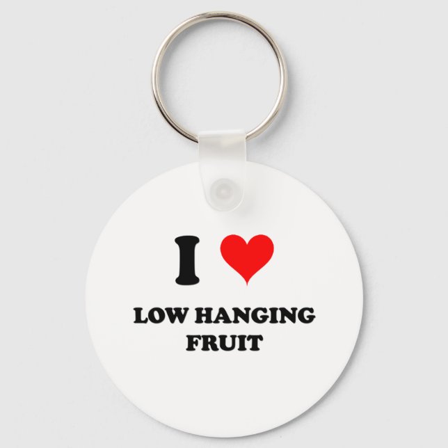 Porte-clés J'adore les fruits à faible pendaison (Recto)
