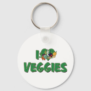 Porte-clés J'adore les légumes bons pour le cœur - Amoureux d