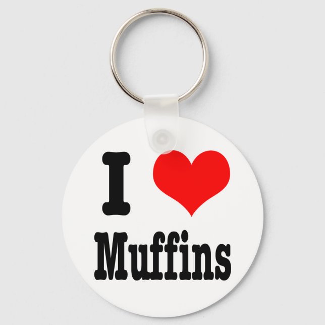Porte-clés J'ADORE les muffins (Recto)