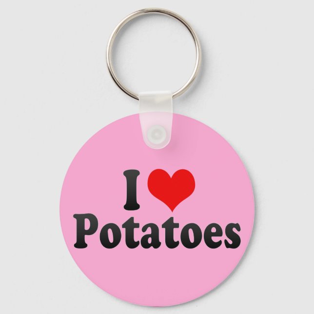 Porte-clés J'adore les pommes de terre (Recto)