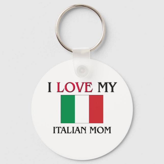 Porte-clés J'adore ma maman italienne (Recto)