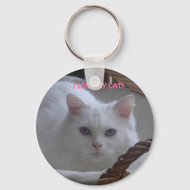 PORTE-CLÉS J'ADORE MON CHAT ! (Recto)