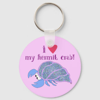 Porte-clés J'adore mon crabe ermite !