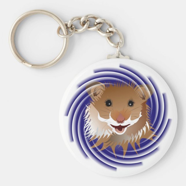 Porte-clés J'adore mon hamster (Devant)