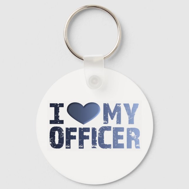 Porte-clés J'adore mon officier Porte - clé (Recto)