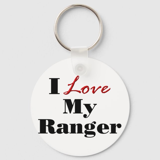 Porte-clés J'adore mon Ranger (Recto)