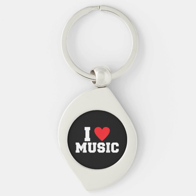 Porte-clés J'adore Music Lover (Devant)