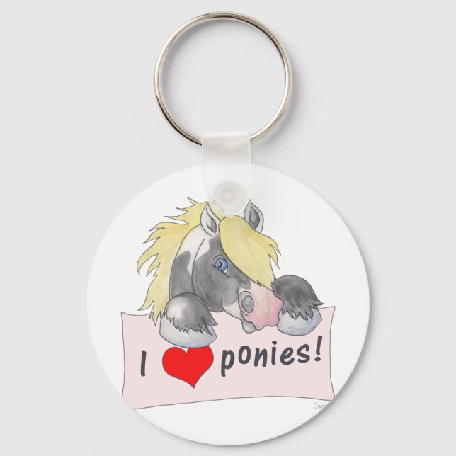 Porte-clés J'adore Ponies ! (Recto)