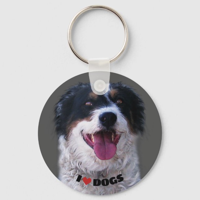Porte-clés J'adore Porte - clé Chiens (Recto)