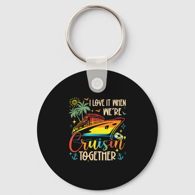 Porte-clés J'adore quand on fait une croisière ensemble en fa (Recto)