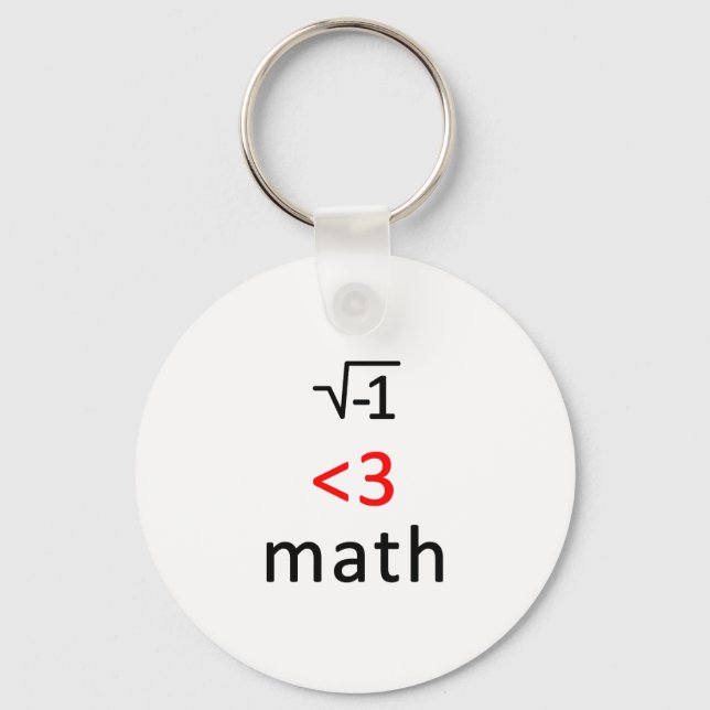 Porte-clés J'ai <3 maths ! (Recto)