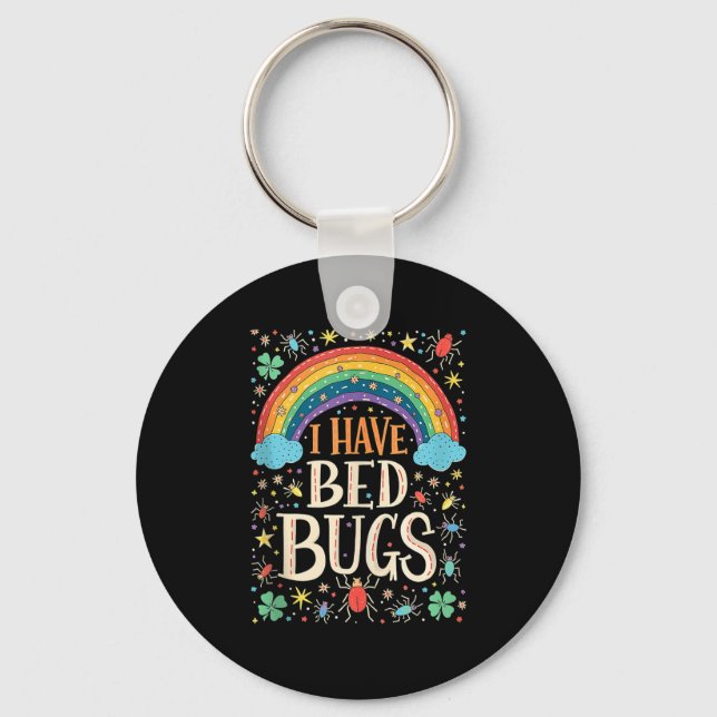 Porte-clés J'Ai Bed Bugs Drôle Retro Offensive Inapproprié (Recto)