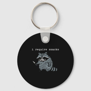 Porte-clés J'Ai Besoin De Snacks Raccoon