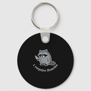 Porte-clés J'Ai Besoin De Snacks Raccoon mignon Amateurs d'an