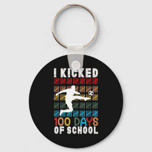 Porte-clés J'ai botté 100 jour d'école de football 100ème jou