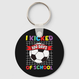 Porte-clés J'ai botté 100 jours de sport de football scolaire