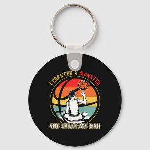 Porte-clés J'Ai Créé Un Monstre Qu'Elle M'Appelle Papa Basket