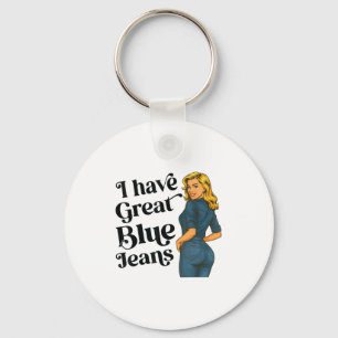 Porte-clés J'Ai De Grands Jeans Bleus Blond Femme Jeans Lover
